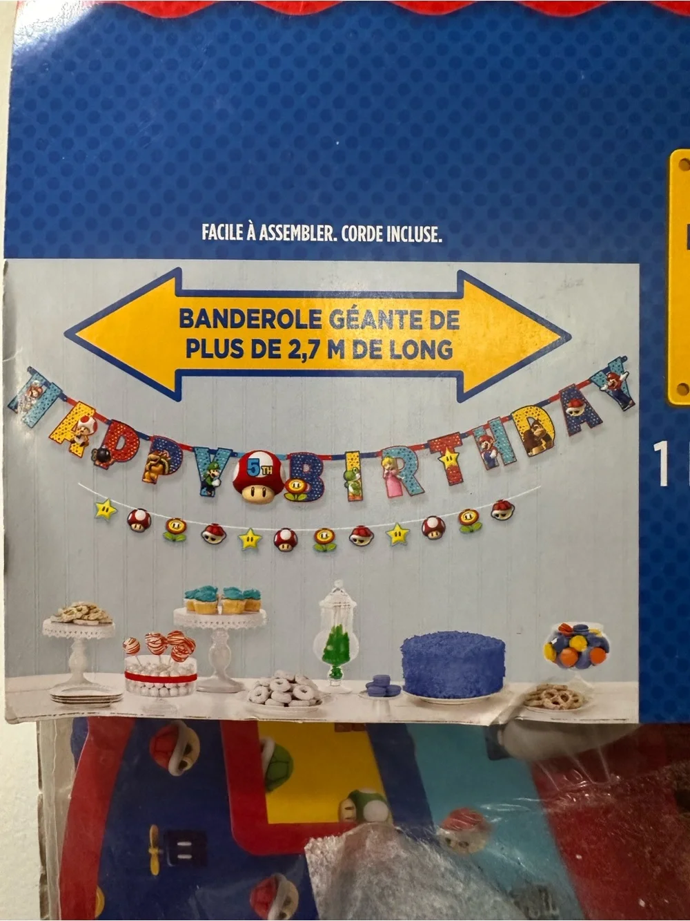 Super Mario Jumbo Happy Birthday Banner Kit Add Any Age Nintendo Party Decor